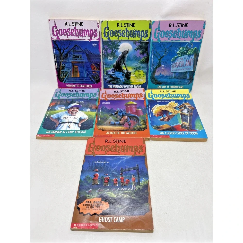 Goosebumps Books Mixed Lot of 7 Vtg R.L. Stine Horror Fiction Bundle No Inserts